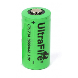 Batterie 3V 1000mAh Li-Ion CR123 Rechargeable ICR123A