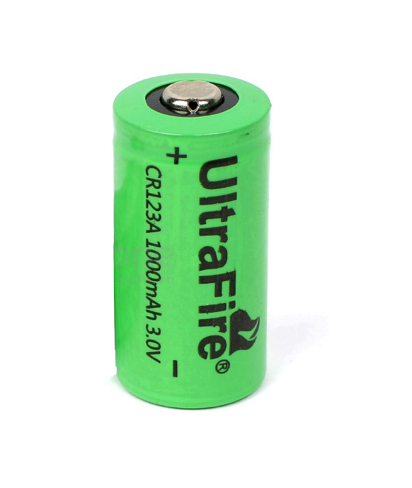 Batterie 3V 1000mAh Li-Ion CR123 Rechargeable ICR123A