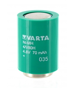 Battery 4.8V NiMh 70mAh 4/V80H Varta