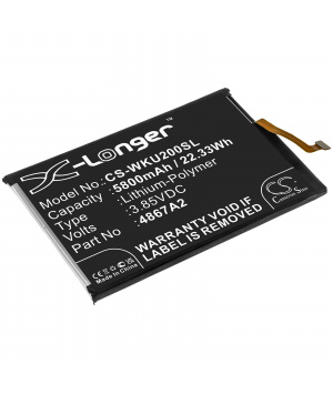 3.85V 5.8Ah LiPo 4867A2 Batería para WIKO Power U20