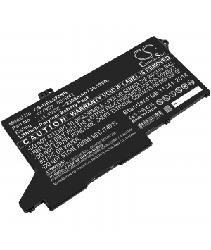 Batterie 11.4V 3.35Ah LiPo WY9DX pour DELL Latitude 5520 (005R42)