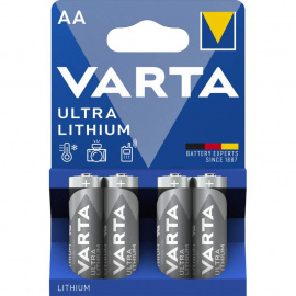 4 batterie AA 1.5 v al Ultra Lithium Varta