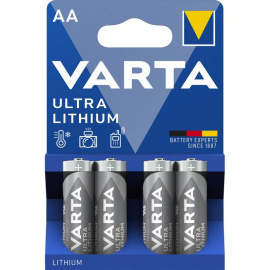 Blister de 4 piles L91 - AA Ultra Lithium Varta (6106301404)