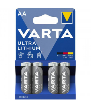 4 baterías de 1.5V AA Ultra Lithium Varta