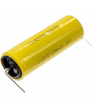 Pile Lithium 3.6V 2.75Ah avec picots (ER17/50)