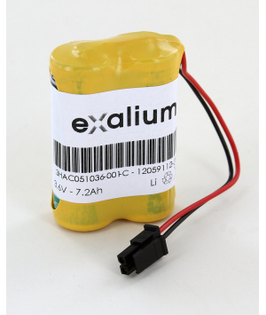 Pile lithium 3.6V 7.2Ah type 3HAC051036-001 REV02 pour ABB