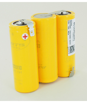 Batterie 3.6V 7Ah 3 VTF cote cote type saft 137044