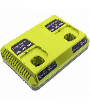 Dual charger for RYOBI 12V to 18V NiCd battery, NiMh, Li-Ion