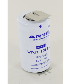 Saft 1.2V 3.7Ah VTD Double picots Batterie +/-791602