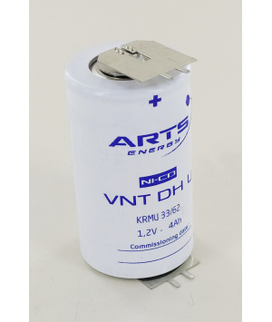 Saft battery 1.2V 3.7Ah VTD Double pins +/-791602