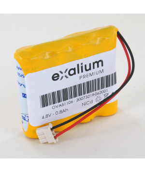 Batterie 4.8V 800mAh NiCd BAES Exiway 4BD-AA800BT (OVA51106)