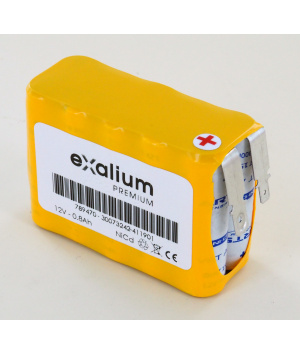 Batterie 12V 0.8Ah NiCd sous gaine thermo cosses faston (789470)
