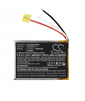 3.7V 800mAh LiPo 762936HV-1 Battery for Bose QuietComfort Earbuds