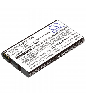 Batterie 3.8V 2Ah LiPo BL2202 pour Hytera BD300