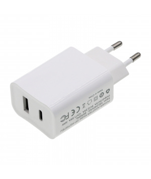 USB/USB-C charger 33W 5V/3A, 9V/3A, 12V/2.25A, 20V/1.35A