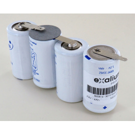 Battery 4.8V 4Ah NiCd 4VTD Faston +6.3/-4.8mm