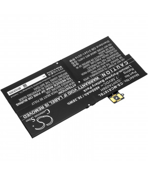 7.58V 4.8Ah LiPo G3HTA056H batería para Microsoft Surface Pro X 1876