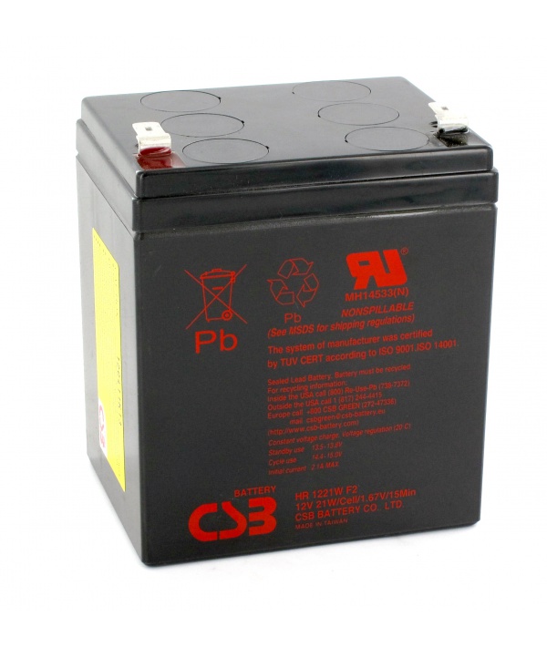 Mos Rodeo Schildknaap Lead CSB battery 12V 5Ah HR1221W - Batteries4pro