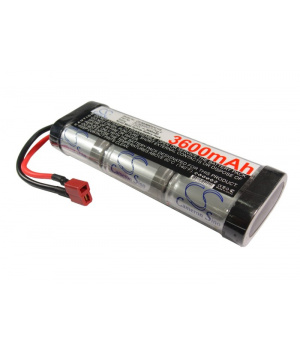 Battery 7.2V 3.6Ah NiMh T-plug for toy remote control, car, boat