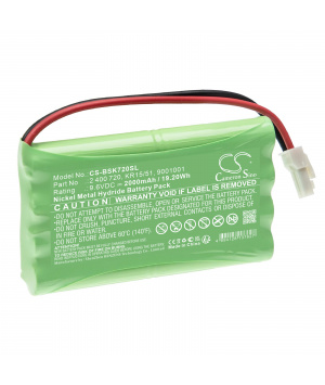 Battery 9.6V 2Ah NiMh 9001001 for sliding gate Somfy Axovia, Keasy