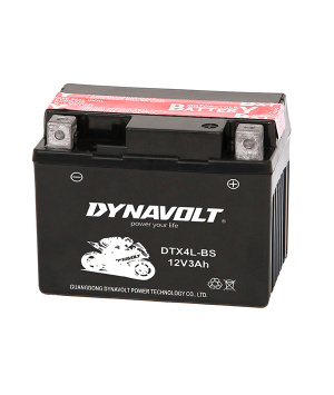Batterie plomb demarrage 12V 3Ah 50A +D MF Dynavolt (DTX4L-BS)