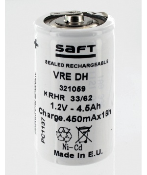 Saft 1.2V 4.5AH VRE DH HHG 792200 NiCd battery