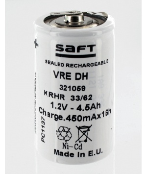 Saft 1.2V 4.5AH VRE DH HHG 792200 NiCd battery