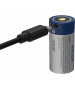 Batteria Li-Ion 3.6V 3.4Ah 18650 con ricarica Micro-USB