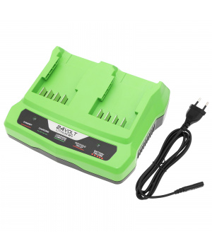 Cargador de herramientas de iones de litio GreenWorks de 24 V y 2 A