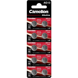 Blister de 10 piles Alc. 1.5V AG13/LR44/357 CAMELION (12051013)
