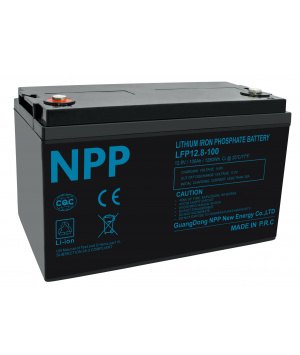 12.8V 100Ah LFP 1280Wh M8 Akku + Bluetooth NPP LFP12.8-100