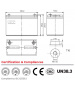 12.8V 135Ah LFP 1728Wh M8 Battery + Bluetooth NPP LFP12.8-135