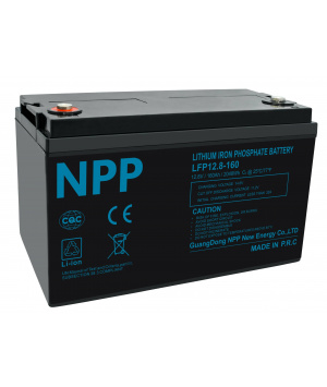Batterie 12.8V 160Ah LFP 2048Wh M8 + Bluetooth NPP LFP12.8-160