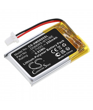 3.7V 0.25Ah LiPo batteria per Deus II XP Metal Detectors WS6 Headset