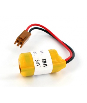 Pile lithium 3.6V 1/2AA + connecteur Fanuc (ER4V)