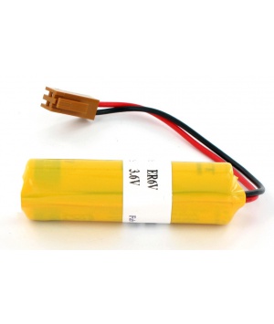 Pile Lithium ER6V/3.6V type toshiba +connecteur Fanuc