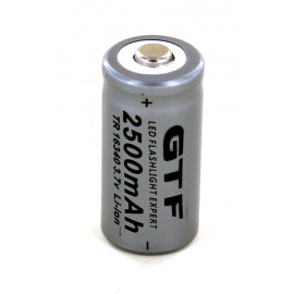 Batterie 3.7V 2.5Ah Li-ion 16340 pour lampe torche, cigarette