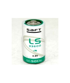 Pile lithium 3,6V 17Ah D Saft (LS33600)