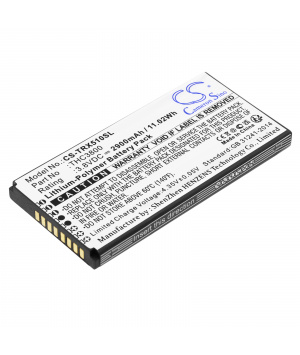 Batterie 3.8V 2.9Ah LiPo THC3800 pour Téléphone satellite Thuraya X5-Touch