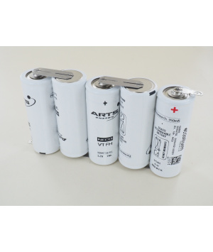Batterie Saft 6V 7Ah 5 VTF Cote cote 132665
