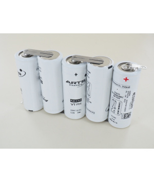 Saft 6V 7Ah battery 5 VTF side side 132665