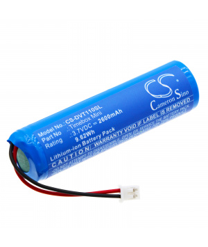Batería de iones de litio de 3,7 V y 2,6 Ah para altavoz Divoom Timebox Mini