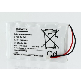 Battery Saft Ni-Cd 7.2V 786413 for OFWS