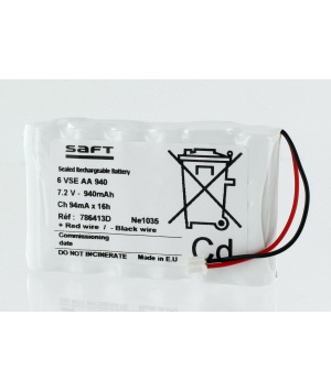 Batterie Saft Ni-Cd 7,2V 786413 für OFWS