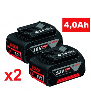 PACK 2 BOSCH 18V 4Ah Li-On sliding HD battery PACK 2 BOSCH 18V 4Ah Li-On sliding HD battery