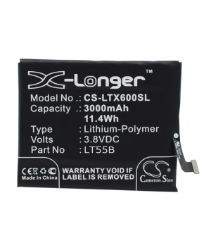 Batteria 3.8V 3Ah LiPo LT55B per LeTV X600