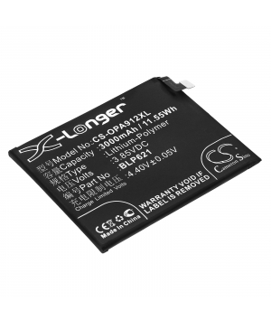 Batterie 3.85V 3Ah LiPo pour OPPO CPH1607