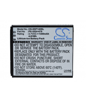 3.7V 1.3Ah Li-ion battery for Simvalley SingleCore