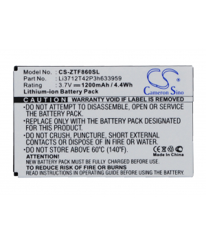 3.7V 1.2Ah Li-ion battery for ZTE E700 F860 F868 F866
