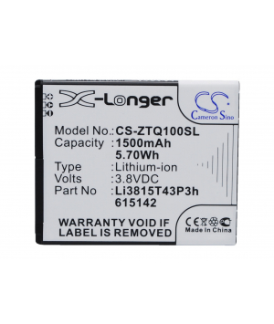 3.8V 1.5Ah Li-ion battery for ZTE Blade Q Mini